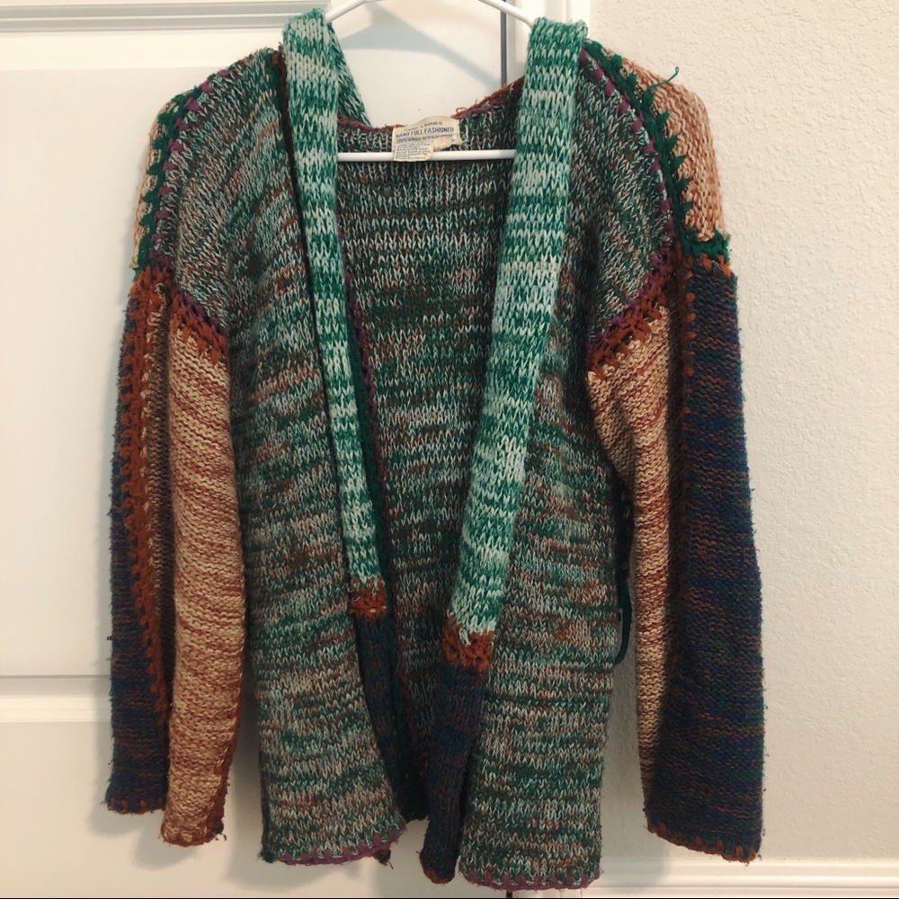 Colorful Hand Loomed Patchwork Sweater